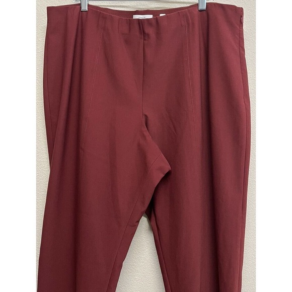 Vince Women's Stitch Front Ankle Pants Size XXXL Brown Rust Side Zip NEW - Picture 9 of 10